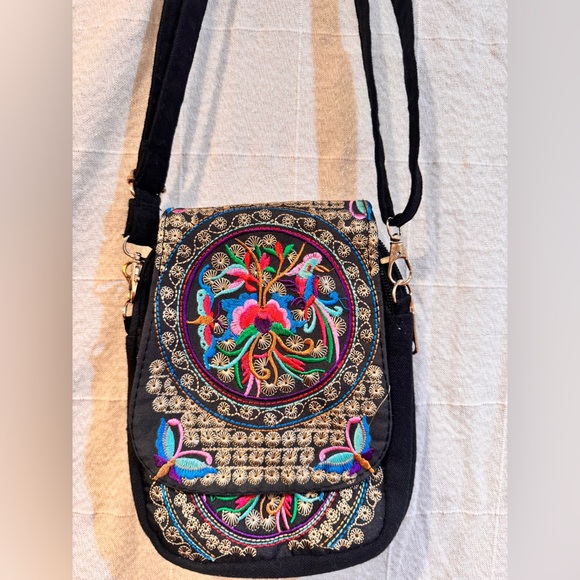 Vibrant Embroidered Crossbody Bag - Picture 1 of 7